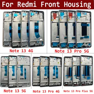 Bilashmart BackShell Front Housing LCD Frame Screen Bezel Holder Replacement Parts Xiaomi Redmi Note 13 Pro 4G 5G / Note 13 Pro Plus 5G