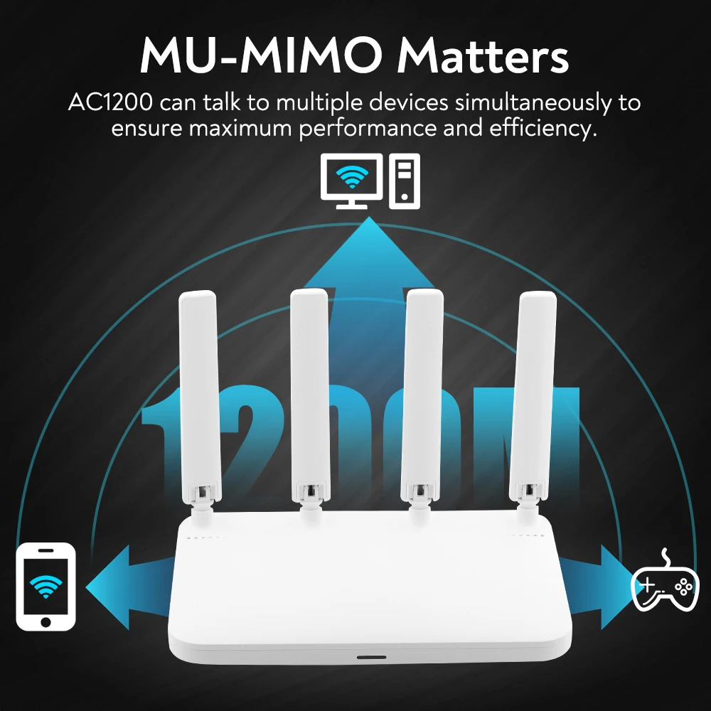 Fenvi-Routeur WiFi sans fil 1200M, bande pour touristes, 2.4G, 5G, répéteur de signal longue portée, 4 divulguer, amplificateur WiFi