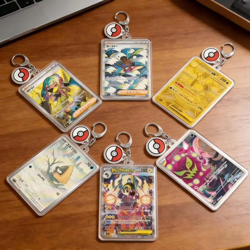 Llavero de acrílico original hecho a mano con diseño de Pokémon Mega Dream Iono Surfer Eelektross Gengar, bonito colgante de dibujos animados de anime, juguete de regalo de 5 cm