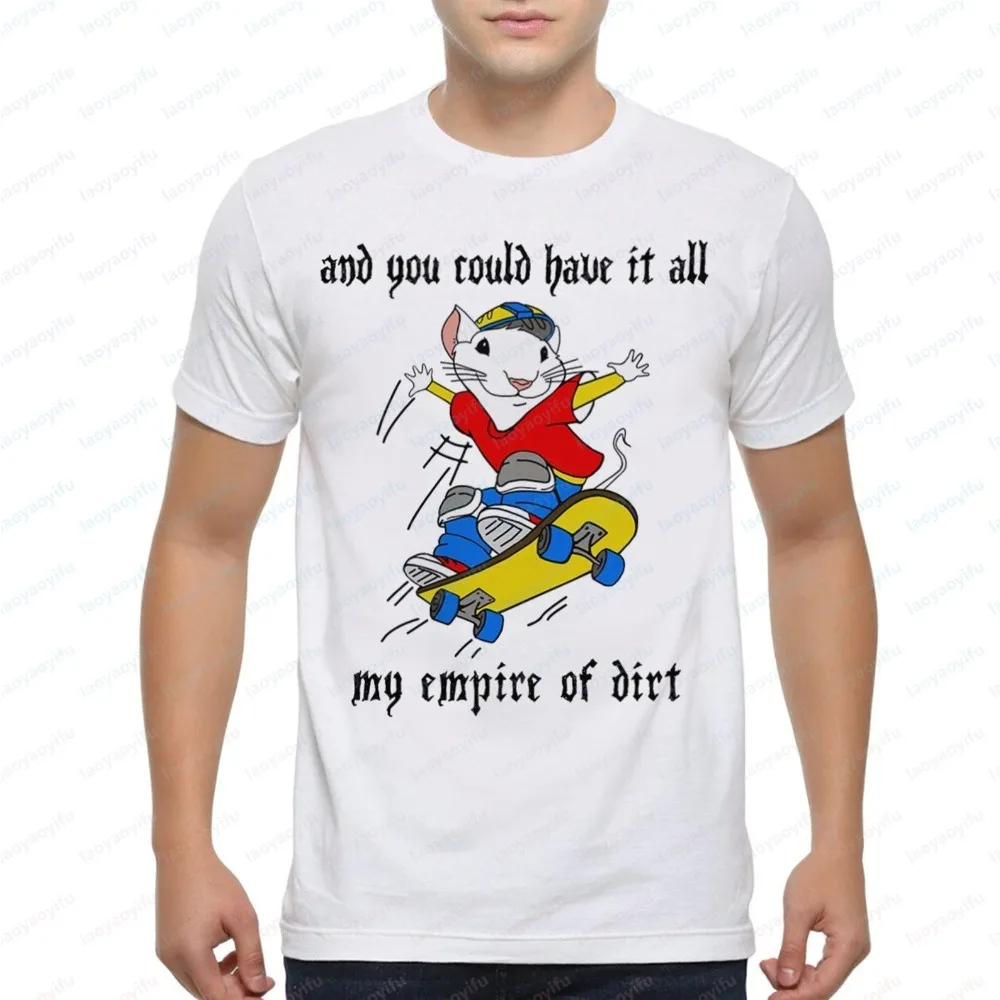 My Empire of Dirt Grafik-T-Shirt Stuart Little Skateboarder Tee Grafik-T-Shirts Harajuku Herrenbekleidung Hochwertige Baumwoll-Tops