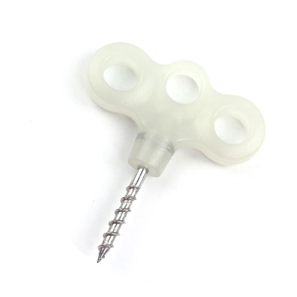 

5 Pcs Screws Camping Deck Nails Tent Outdoor Three-eyed Pegs Stainless Steel
