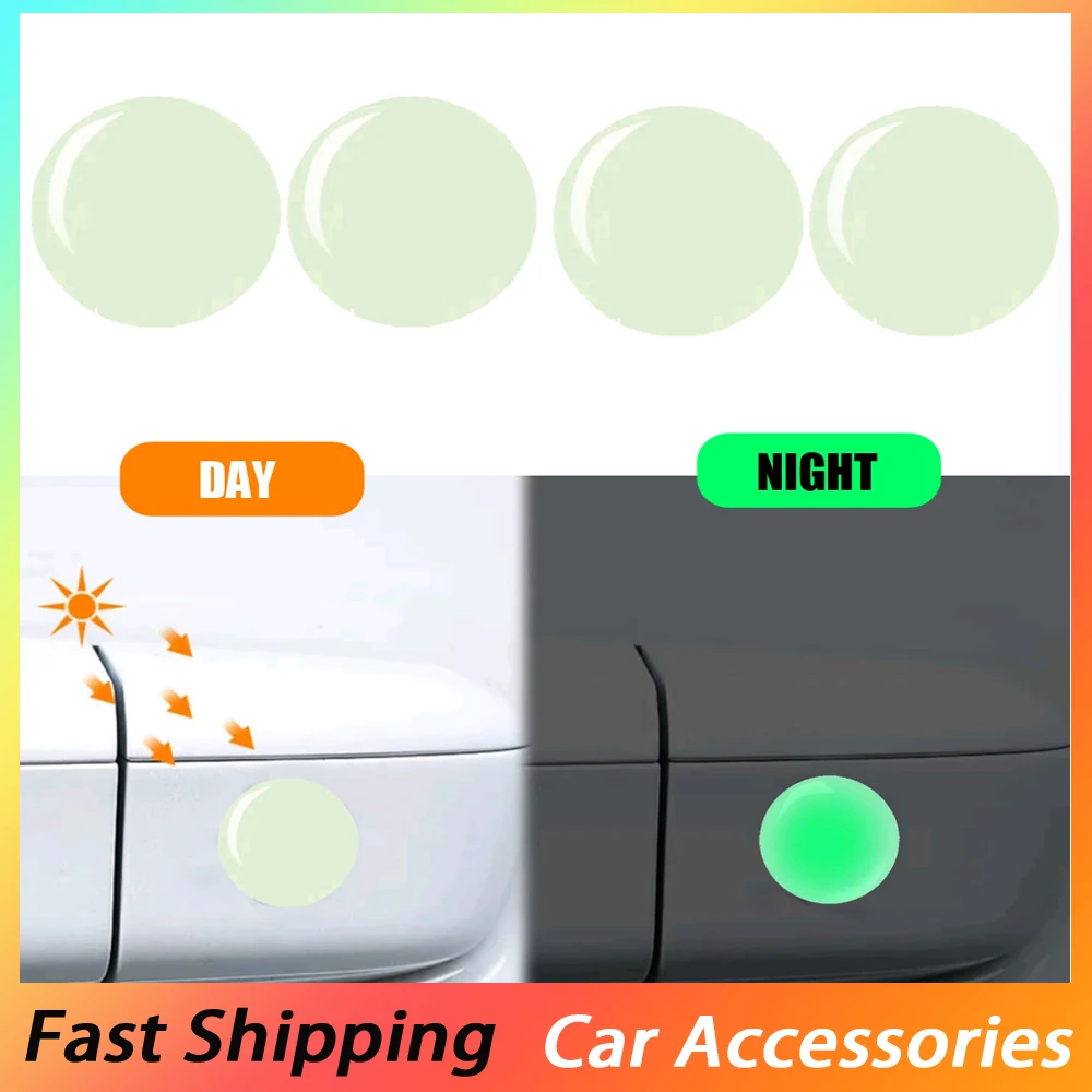 4pcs Car Shock Absorbing Gasket Sticker Car Door Keyhole Protect Sticker Car Body Anti-collision Decal Auto Exterior Accessories