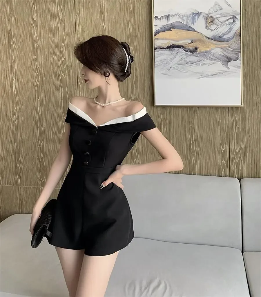 

Woman Shorts Office Black Novelties Cheap Ensembles Promotion Outfit Kit Conjoined Short Formal Short Sets for Women 2 Pieces