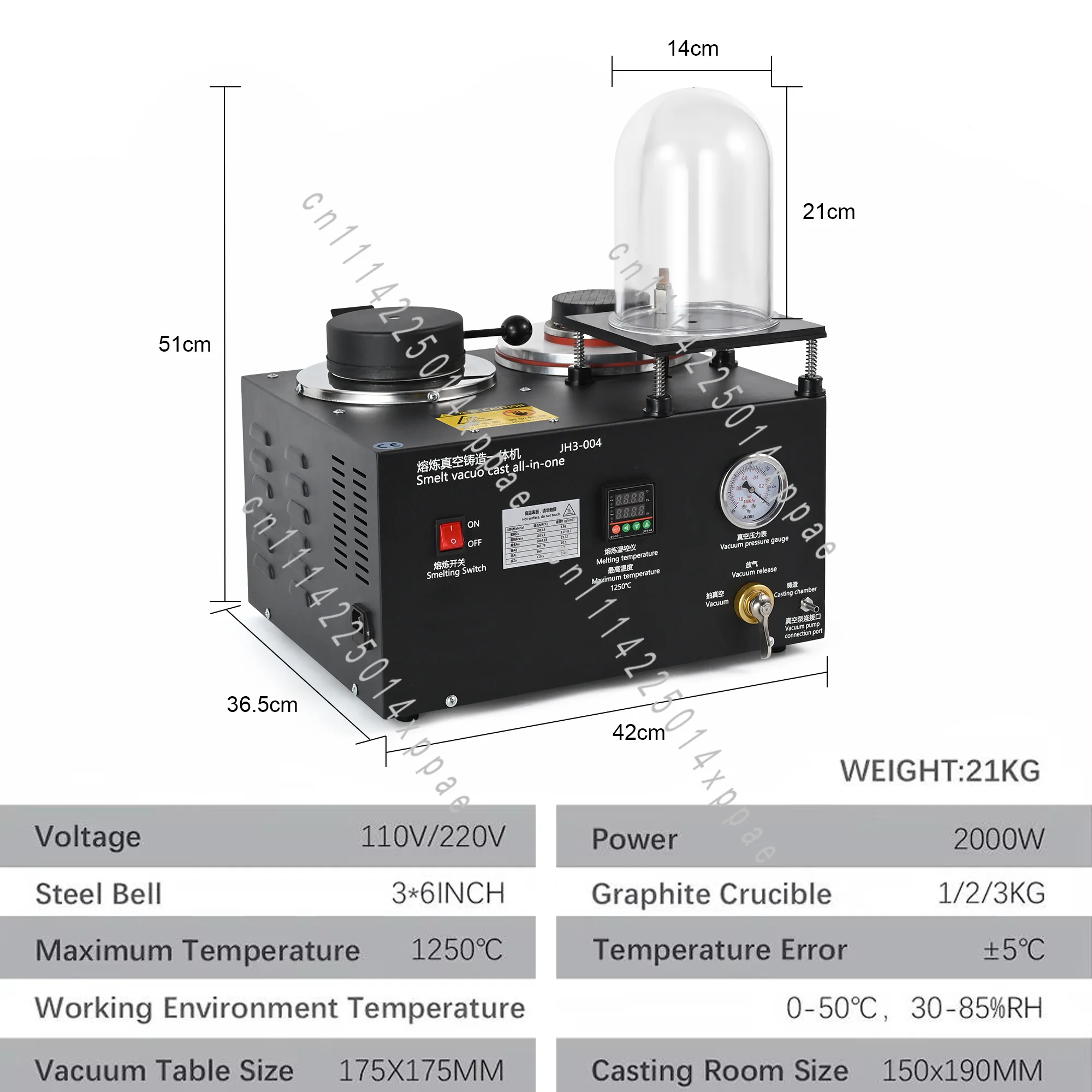 

Metal Smelting for Aluminum Silver Gold Jewelry Gold Silver Smelting Mold New 3 in 1 Jewelry Vacuum Casting Machine