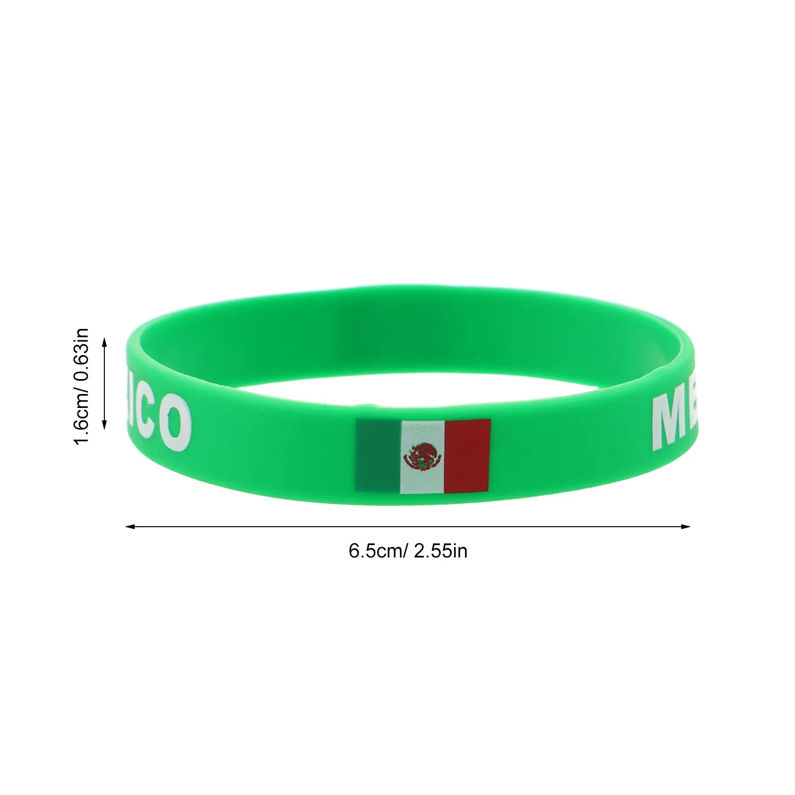 Mexico Flag Silicone Wristbands – 20pcs Patriotic Sports Bracelets for Football, Soccer, Birthday Party Favors