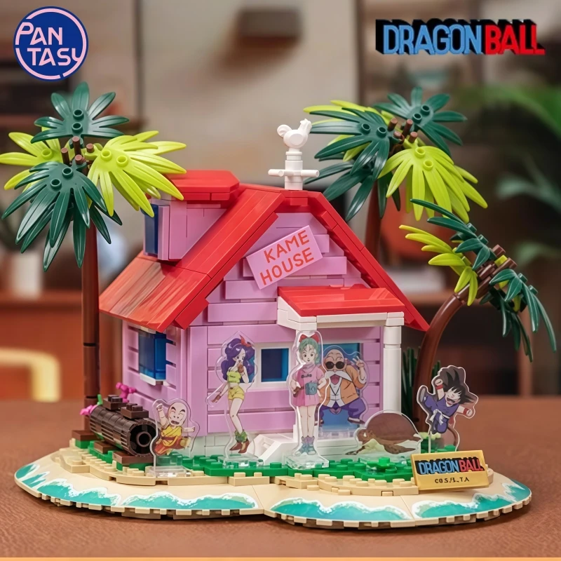 

Pantasy Building Blocks Dragon Ball Turtle Hermit House Son Goku Puzzle Assembled Model Educational Collectible Gift
