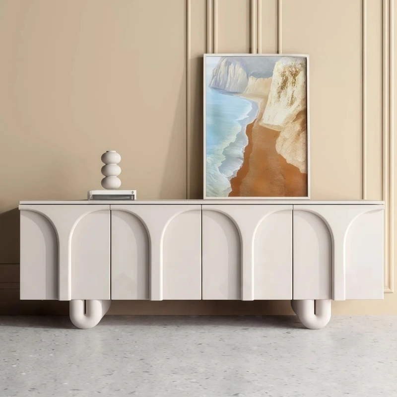 

Modern simple paint baking dining side cabinet entry porch cabinet storage storage decorative side cabinet