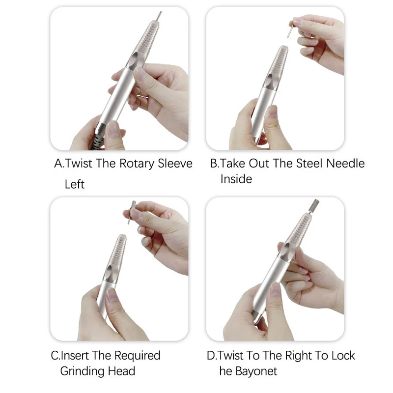 Rechargeable Desktop Nail Drill Machine With Base 35000RPM Manicure Electric Nail File Pedicure Cordless Manicure Pedicure Tool