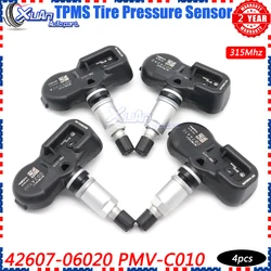 XUAN 4PCS Czujnik monitorowania ciśnienia w oponach TPMS 42607-52020 Do Toyota Avalon Camry Corolla iM Highlander Rav-4 Prius C Prime Yaris