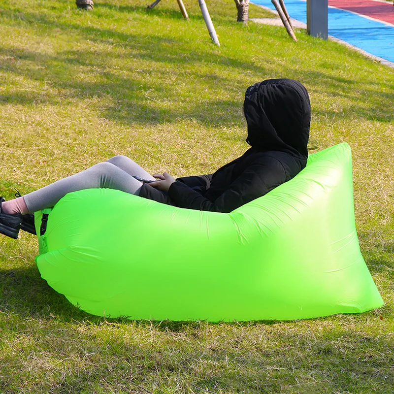 Cojín de sofá inflable para adultos y niños, cama de aire, tumbona, bolsa de Silla, Picnic al aire libre, piscina, playa, esterilla de Camping, sofá portátil