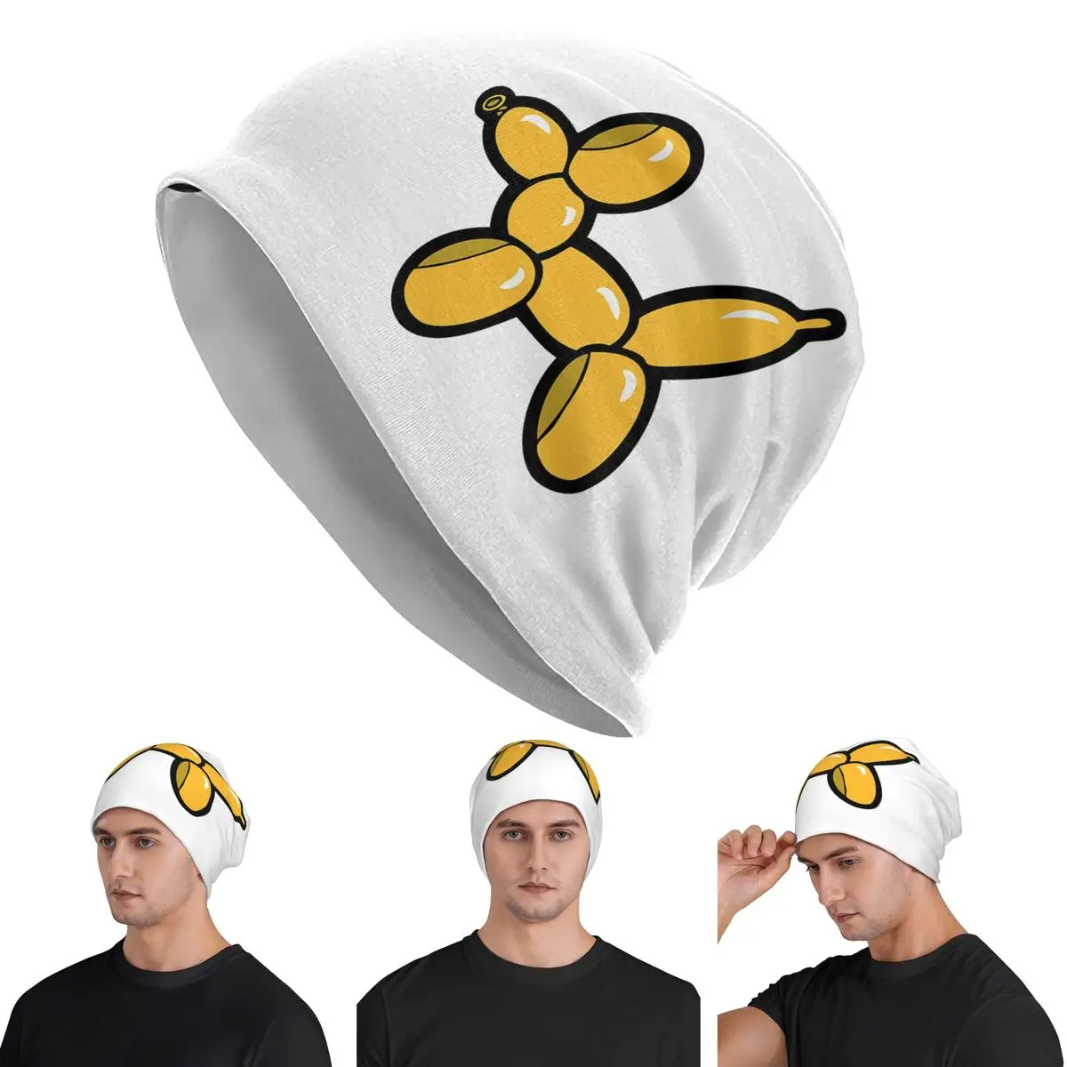 

Balloon Animal Dogs Pattern In Red Skullies Beanies Hats Warm Autumn Winter Outdoor Cap Knitted Bonnet Caps for Men Women Adult