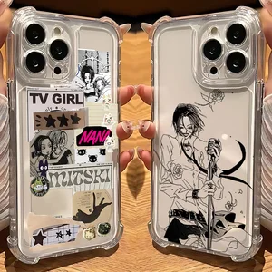iPhone 16 15 14 13 12 11 MINI MINI MAX X XR XSMAX 7 8 PLUS SE2020ショックプルーフ透明カバーのためのアニメOOSAKI NANA電話ケース 10ベストセールスナナケース-4