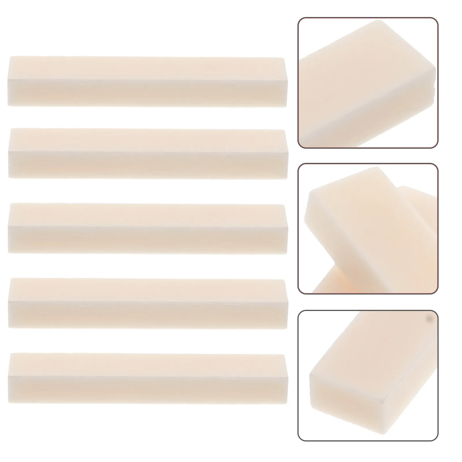 

5Pcs Ox Bone Guitar String Nuts Premium Bridge Saddles Replacement Guitar Upper String Nut Electric Acoustic Bass Parts