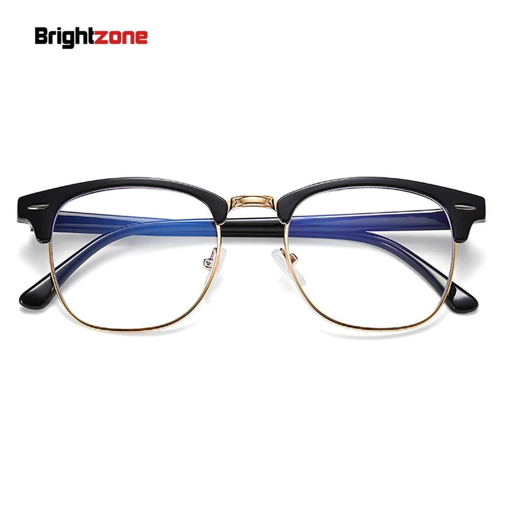 

Classic Square Rimless Anti Blue Light Blocking Korean Eye Glasses Men Ray Filter Eyeglasses Game Computer Women Mobile Goggles