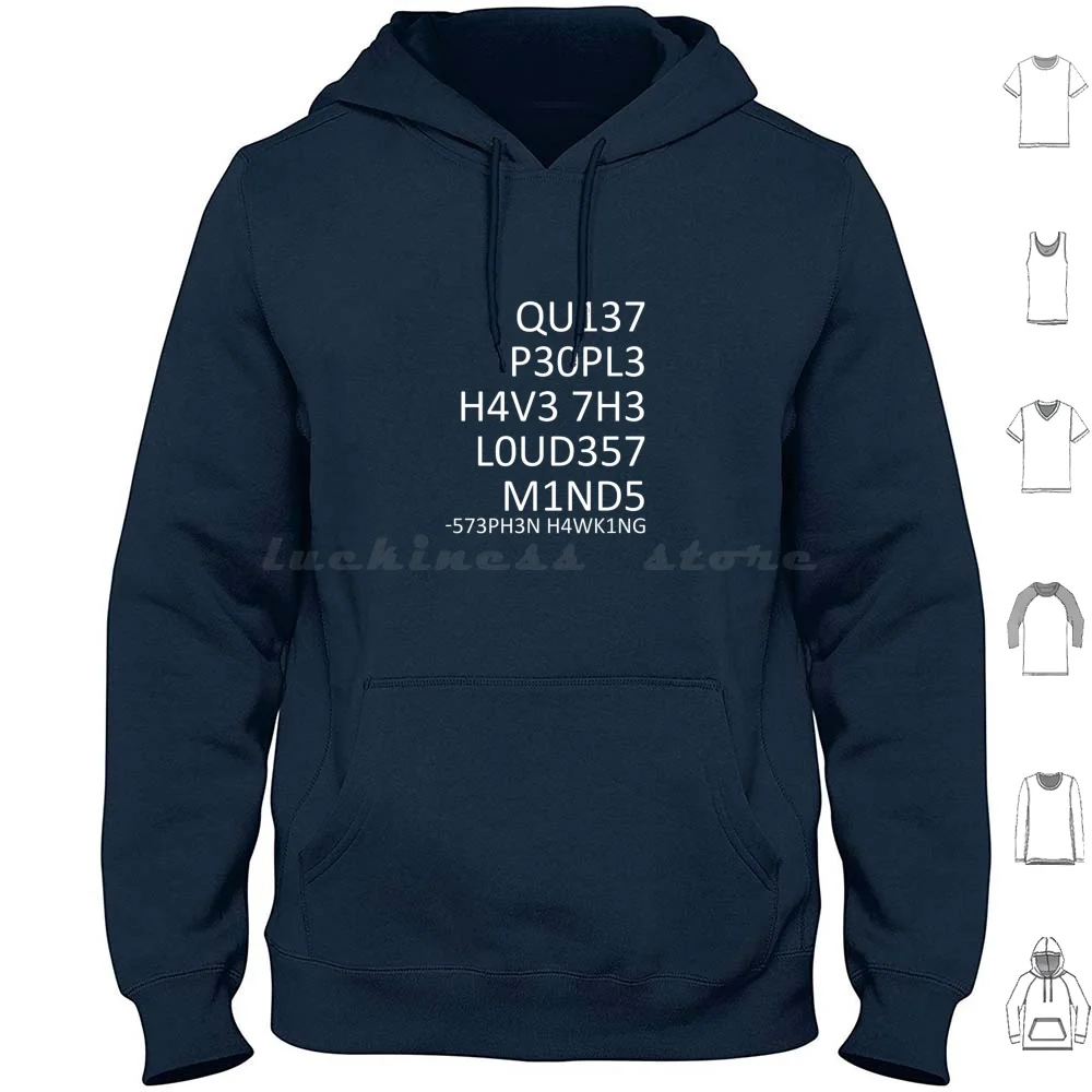Adapt Or Die Encoded Hoodies Long Sleeve Stephen Hawking Science Intelligence Geeks Physics Nerds Adapt To Change