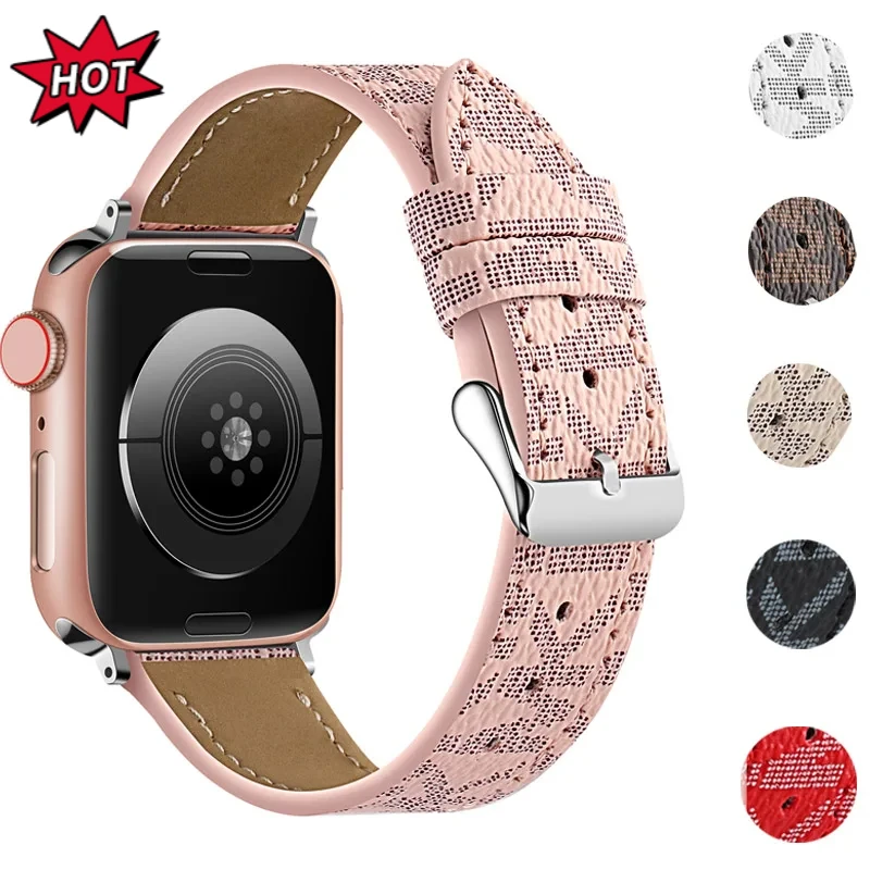 

Luxury watch strap compatible with Apple Watch strap 38mm 40mm 41mm 42mm 44mm 45mm, designer vintage leather strap Classic ban