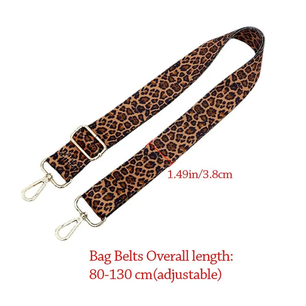 High Quality Replacement Leopard Print Bag Strap Adjustable Handbag Belt Wide Shoulder Bag Strap Bag Strap Bag Accessories