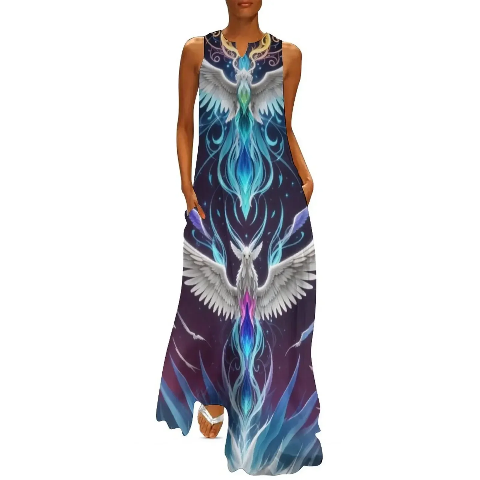 

Wings of Elemental Harmony Long Dress Women's summer dresses women clothes Woman clothes Dress