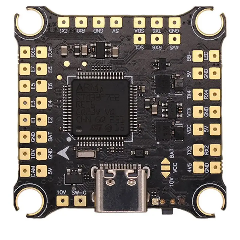 T34C  F722 V2 Flight Controller Dual Bec Barometer Dual Gyroscope 3-6S Traversing Aircraft Race for