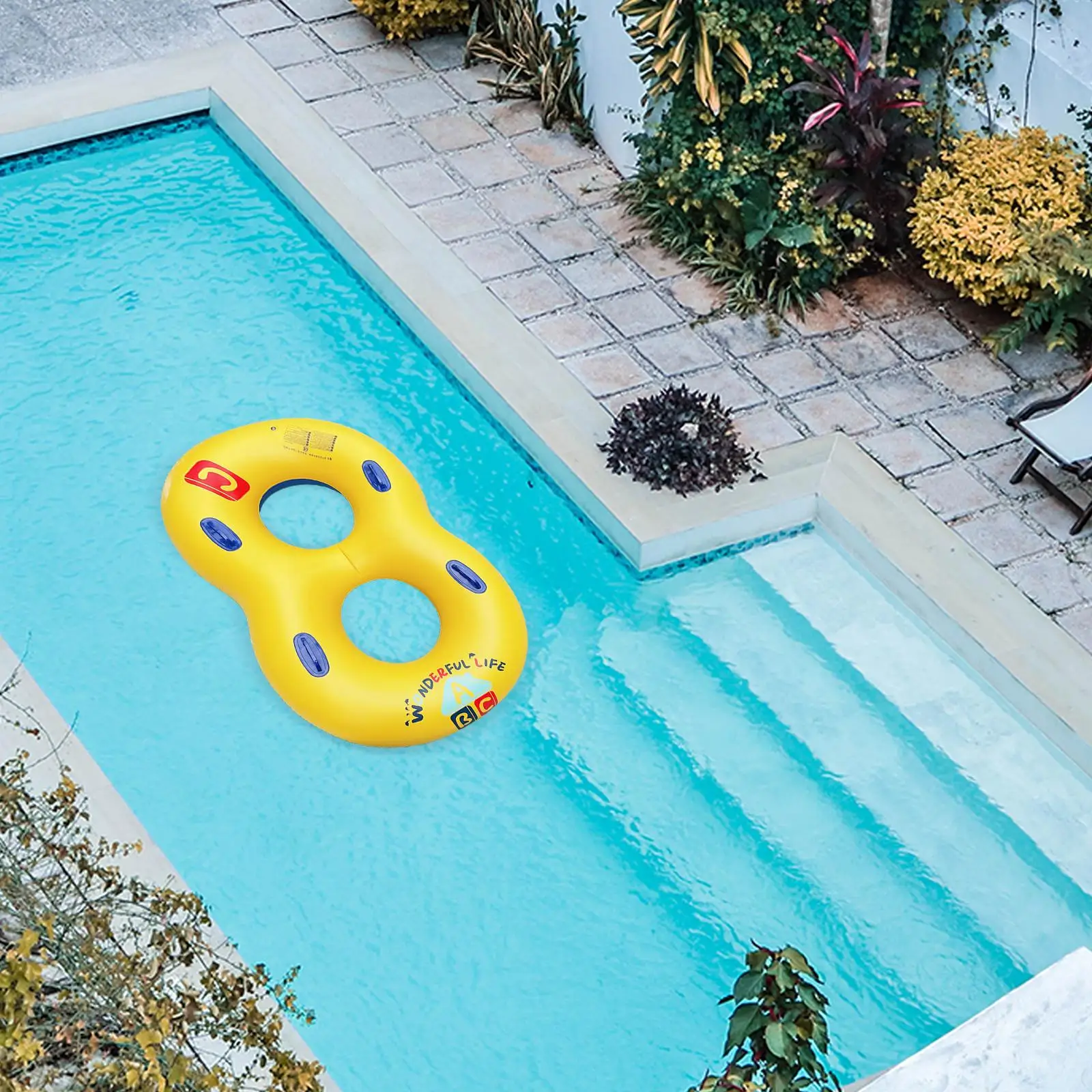 

8 слов, двойное кольцо, плавательное кольцо для 2 человек, искусственный надувной бассейн для