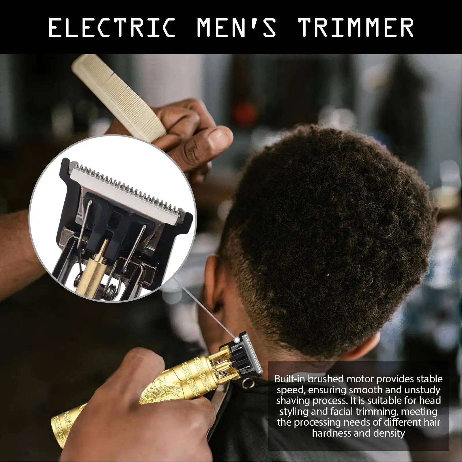 Carving Hair Clipper Professional Hair Cutting Machine Barber Rechargeable Hair Trimmer Metal Haircut Machine Clipper for Men