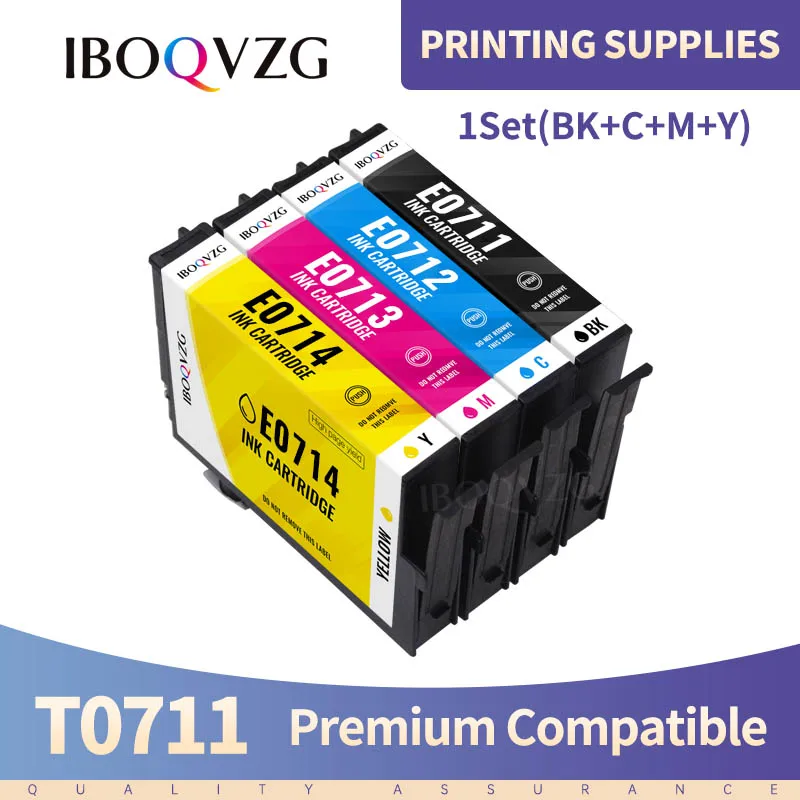 IBOQVZG T0711 картридж для принтера Epson Stylus D78 DX120 DX400 DX6000 DX6050 DX7000 DX700F DX7400 DX7450 DX8400 DX8450