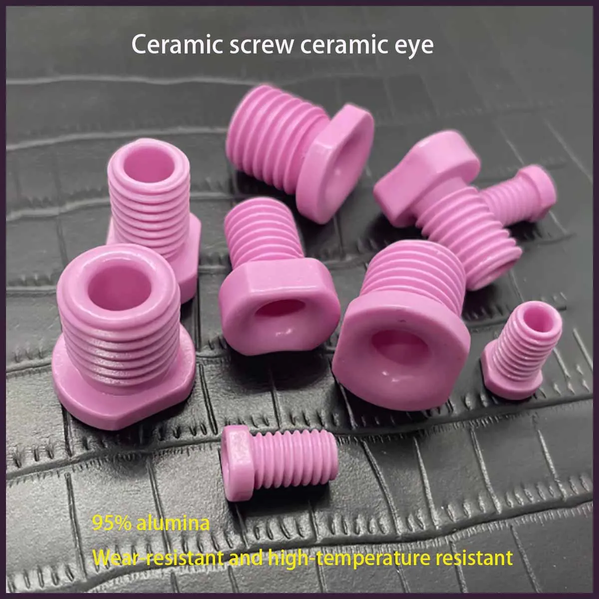 10PCS Threaded Porcelain Eye, Alumina Ceramic Screw, Hollow Threading Coil, Threading Nozzle M8M12M14M16M18M20M24