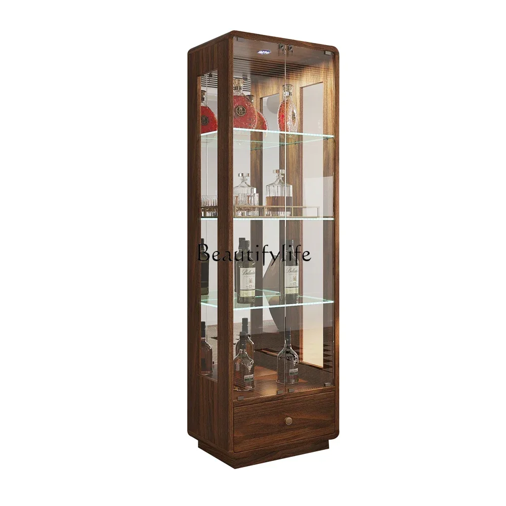

LJY*European-style Wine Cabinet Wall-mounted Home Living Room Glass Display American-style Red Wine Cabinet