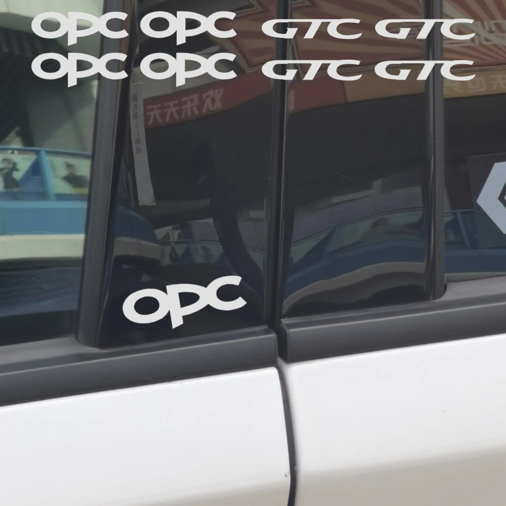 4Pcs For Opel OPC GTC Astra J H G K Insignia Corsa D B E Mokka Vectra Meriva Reflective Car center pillar wiper stickers Vinyl