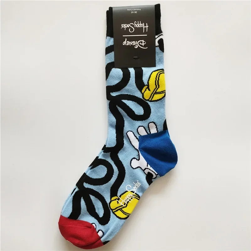 Disney Mickey Mouse Cartoon Cotton Socks for Men Women Cute Autumn Winter Thickened Warm Sock Funny Casual Home Adult Socks Gift