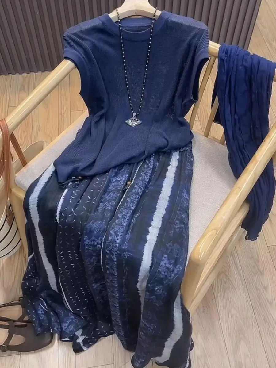 

Slimming Short Sleeve Half Skirt Set Business Casual Summer Outfit Two Piece Ensemble Fashionable Versatile Women's Wear