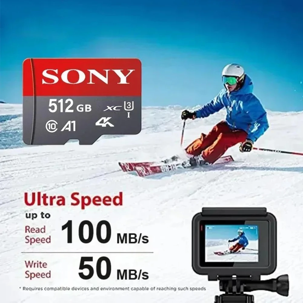 بطاقة ذاكرة Sony Micro Tf SD أصلية 1 تيرا بايت 512 جيجا بايت 256 جيجا بايت فئة 10 بطاقة ذاكرة 128 جيجا بايت 64 جيجا بايت محرك فلاش كارتاو دي ميموريا TF للهاتف