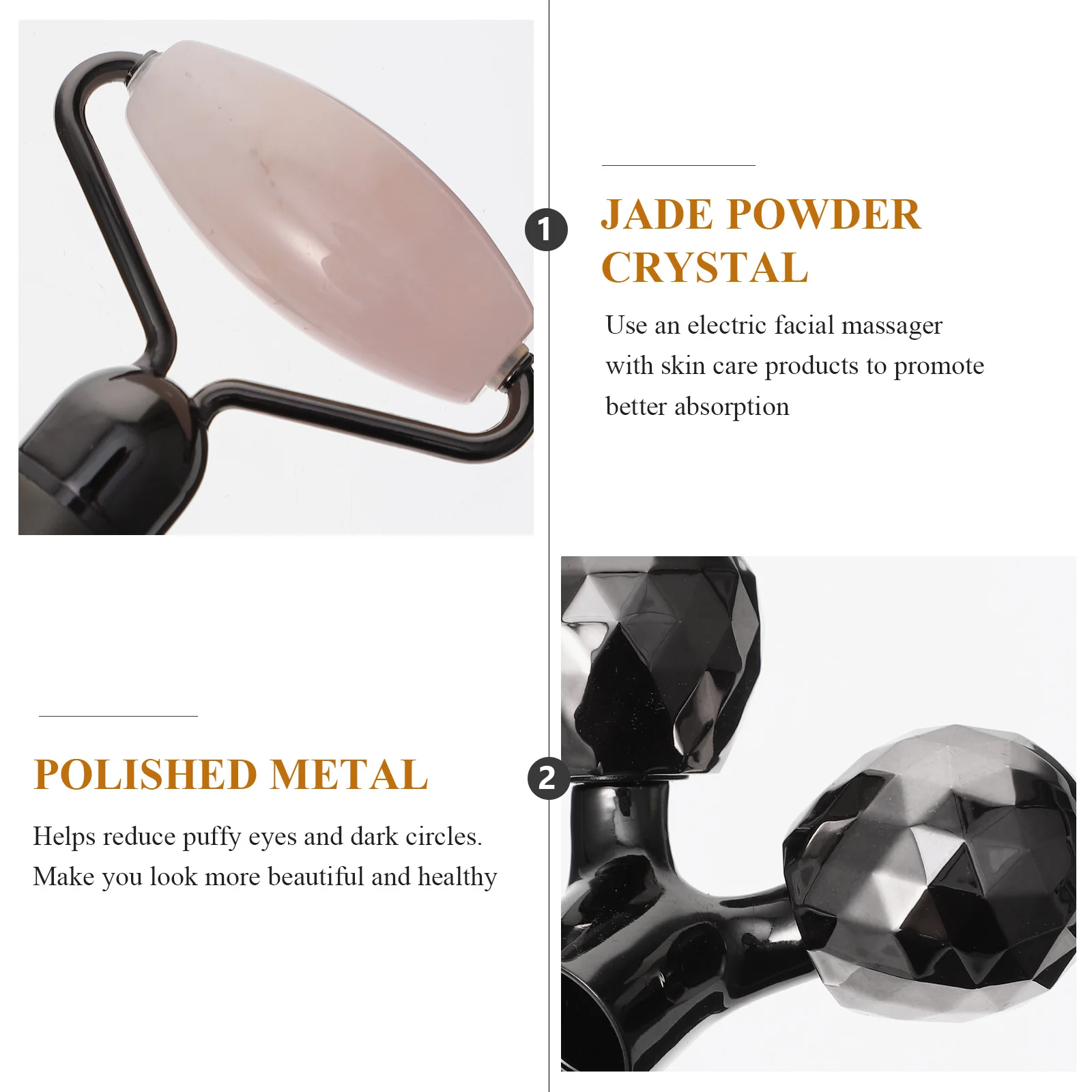 1 set 1 Set 3-In- Jade Facial Roller For Anti-Aging Wrinkle Reduction Eyes Relief Face Massage Tool Facial Care