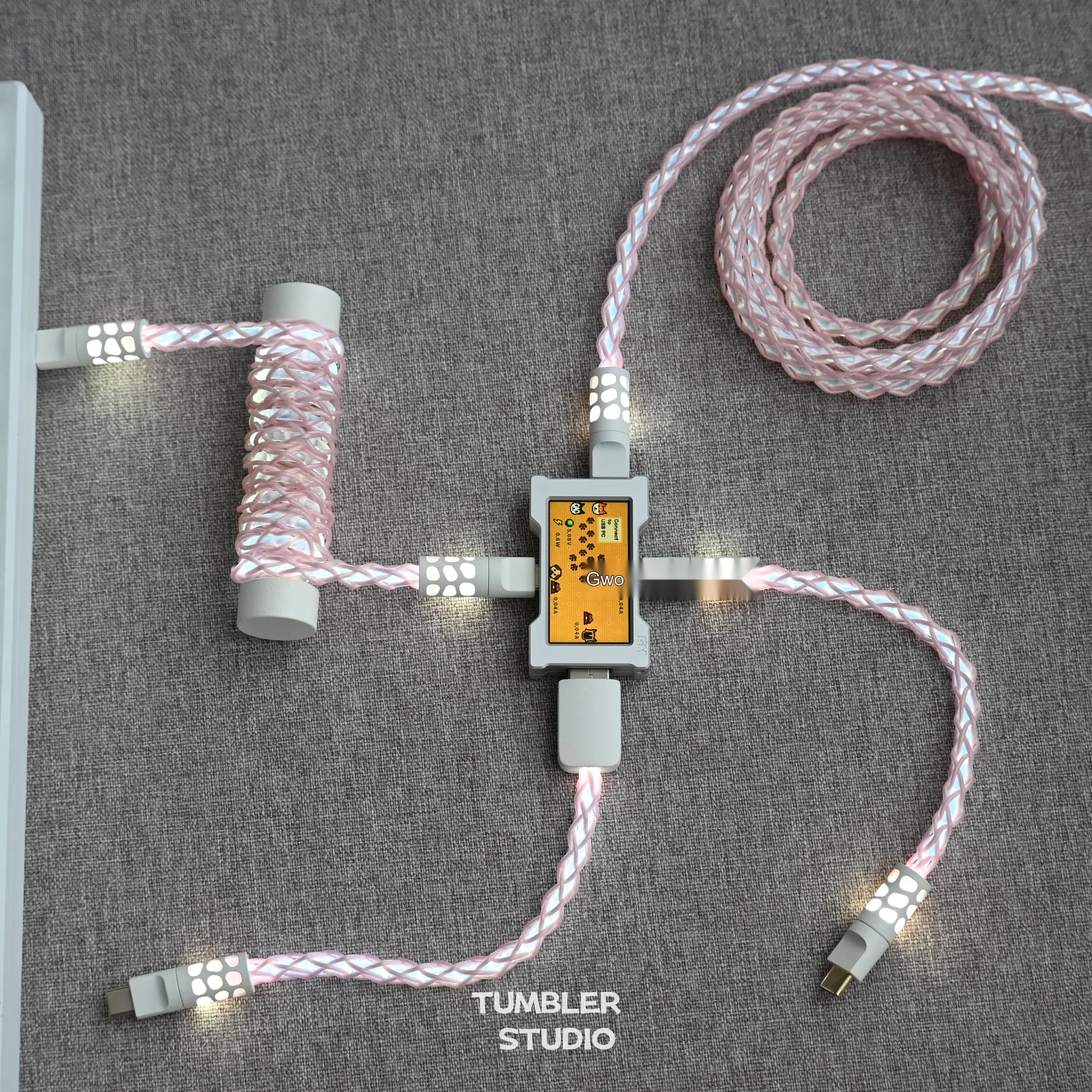 Tumbler Studio HM HUB 8K Full Lighting Mechanical Keyboard Aviator Cable Short Hub Cable for Magnetic Switch Keyboard
