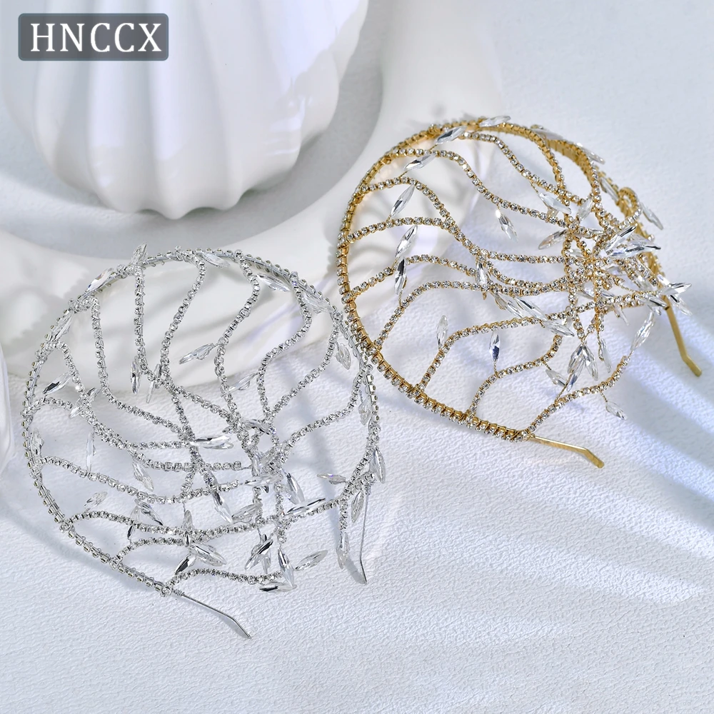 

YouLaPan Rhinestone Tassel Hair Hoop Pageant Crown Headband Unique Bridal Headpiece Exquisite Wedding Hair Accessories HP483