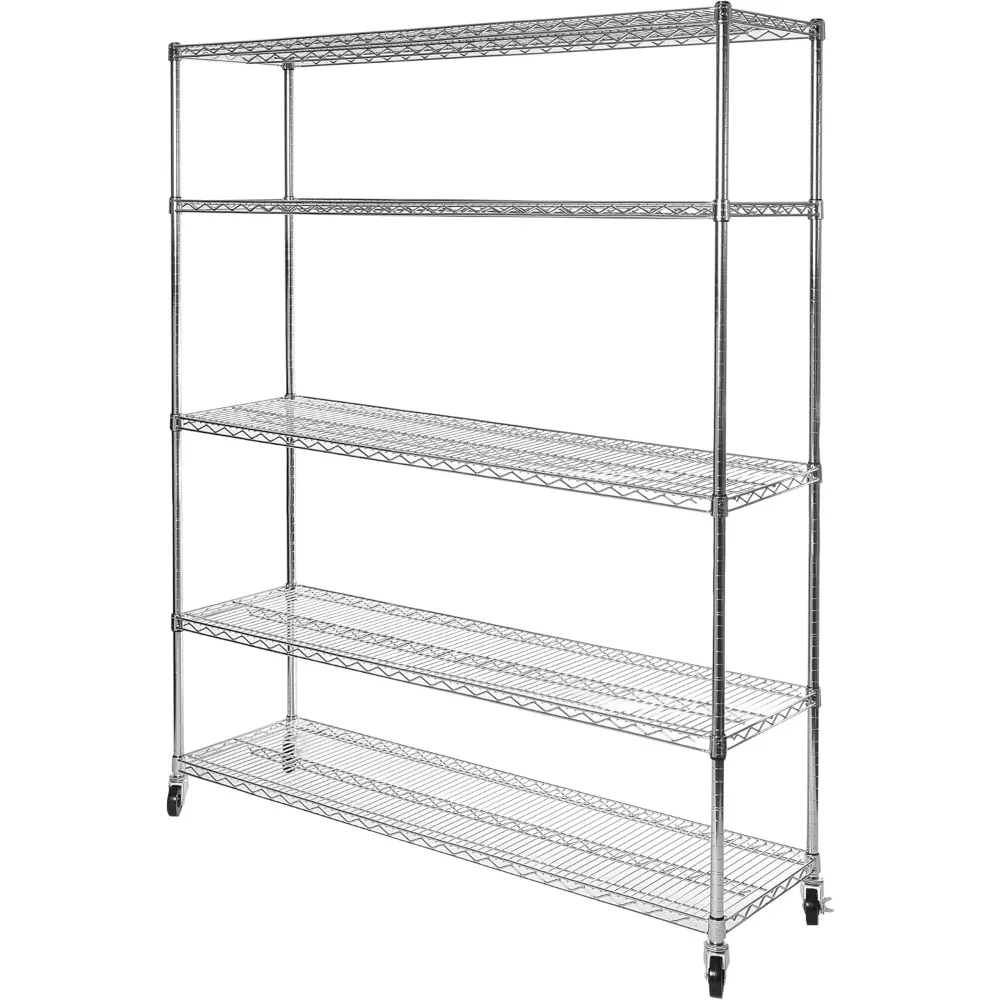 

Seville Classics UltraDurable Heavy Duty NSF Solid Steel Wire Rack Storage Unit Organizer for Garage, Warehouse, Office