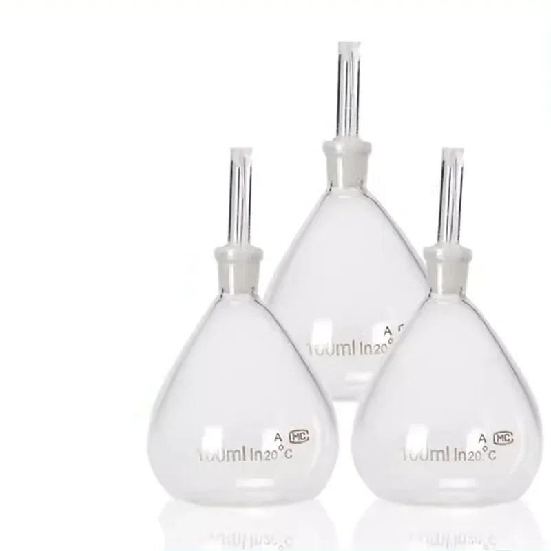 1pc Lab 5ml 10ml 25ml 50ml 100ml Glass Pycnometer Ball-Shape Gravity Bottle Solid pycnometer Laboratory Equipment Glassware