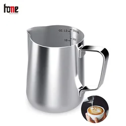 Stainless Steel Milk Frother Pitcher for Espresso Machine Barista Coffee Accessories for Latte Art Cappuccino