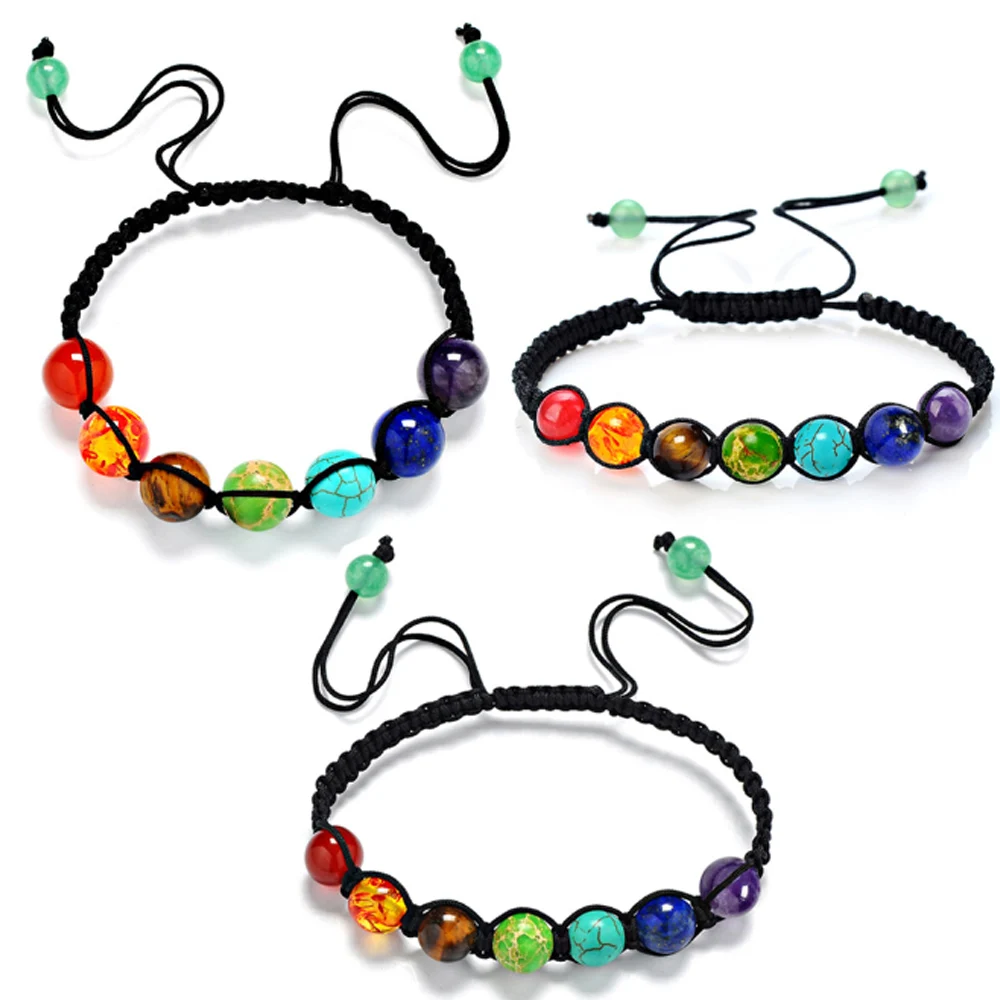 1 stücke Bunte Stein Armband Mode Heißer Verkauf Hand-gewebt Armband Mit Hohem Sinn Für Einfache Casual Trend Armband