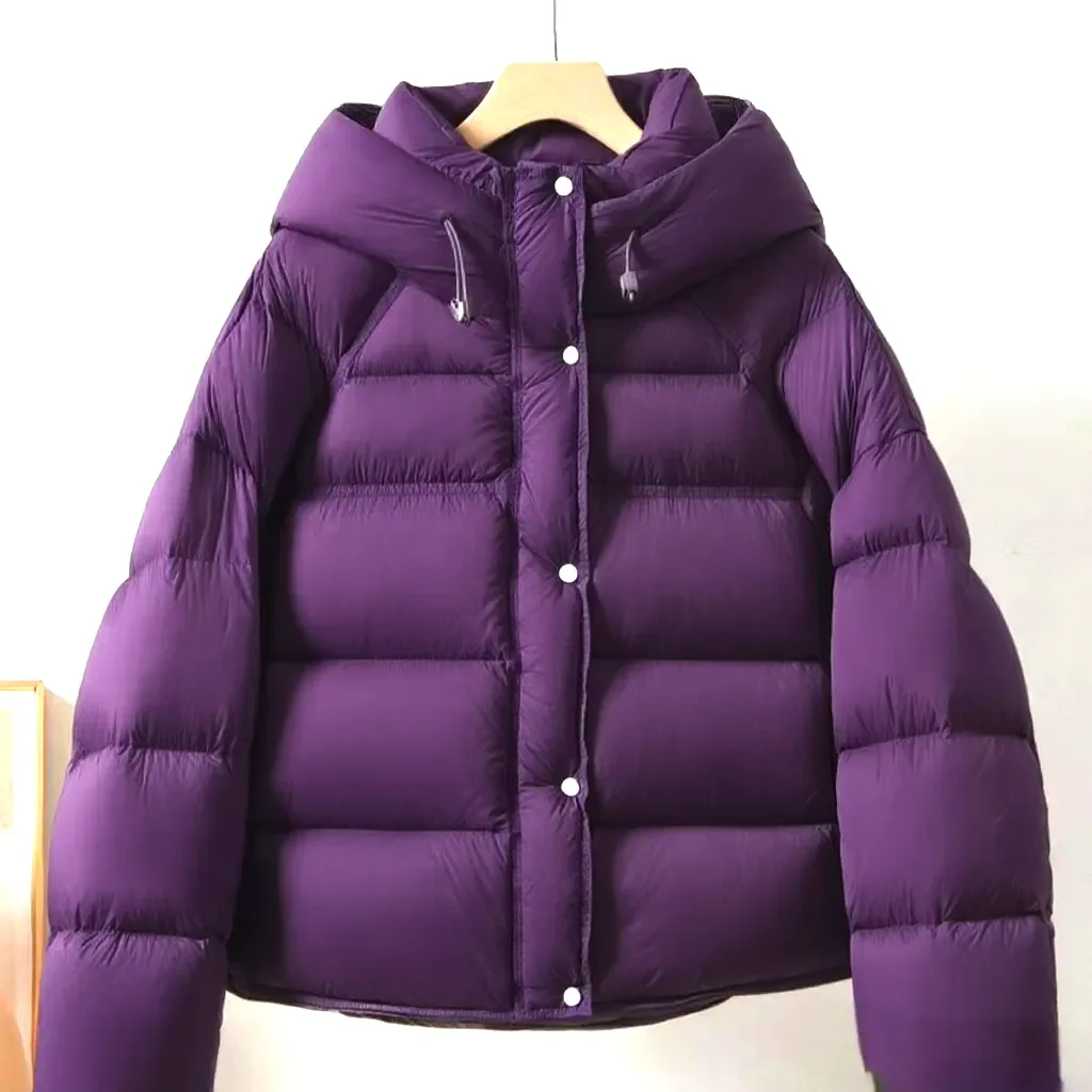 

New Winter Hooded Bread Clothing Women's Overcoat Loose Plus Size Lightweight Short Down Cotton-Padded Jacket Warm Warm Warm Par