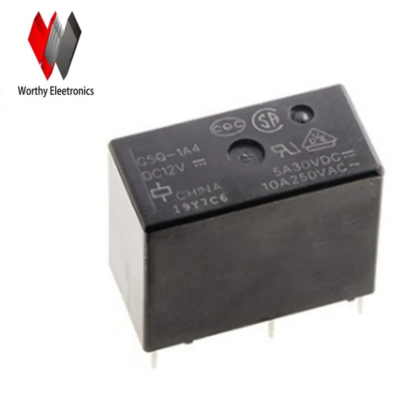 

Free shiping wholesale 10pcs/lot relay G5Q-1A4-12VDC