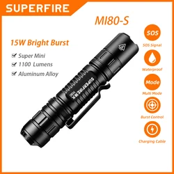 SUPERFIRE MI80-S MINI Led flashlight Ultra powerful edc torch outdoor fishing Work light aluminum alloy camping Tactical lantern