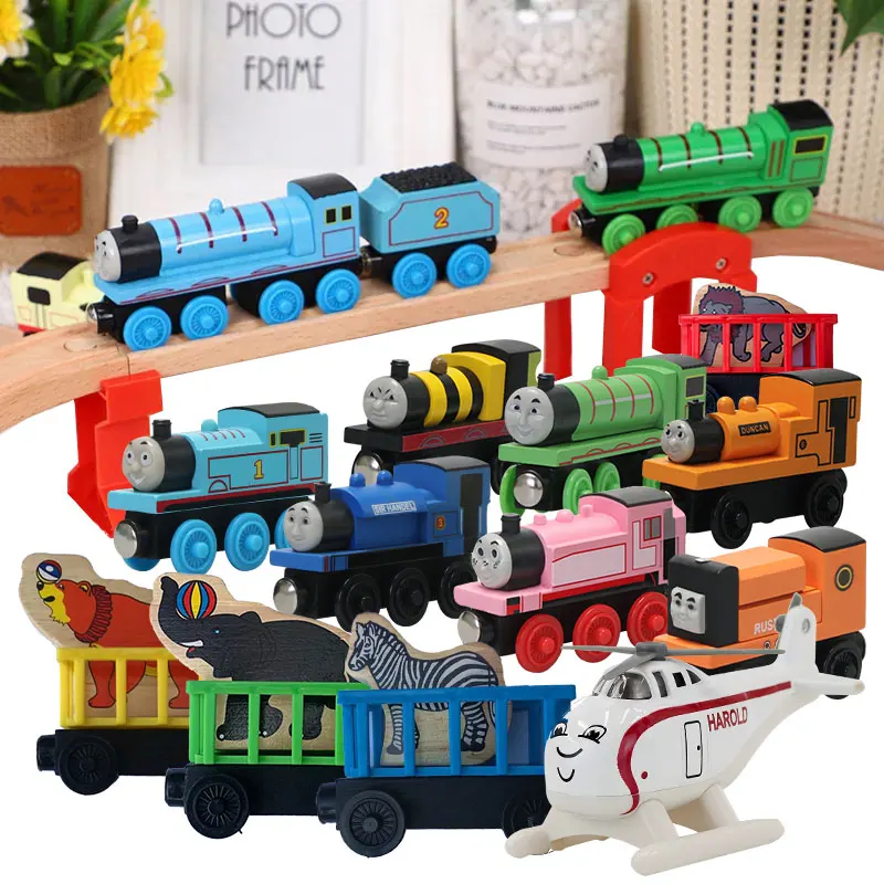 Thomas And Friends Die cast Model Train Toys Boy Harold Plane Henry James Donala Wooden Trains Carriage Christmas Gifts for Kids