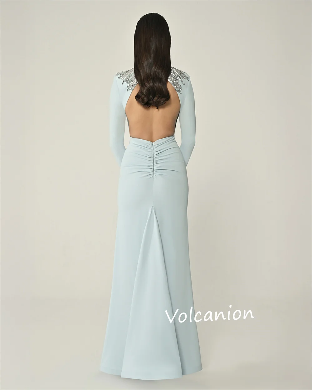 تخصيص جيرسي الديكور مطرزة ألف خط الياقة العالية فساتين طويلة مناسبة مخصصة كلاسيكية رائعة مساء رسمي