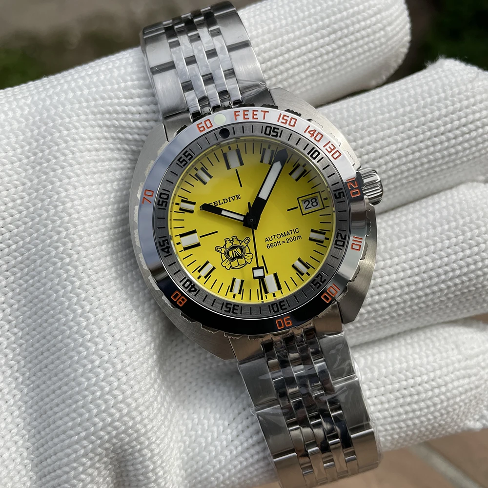 STEELDIVE SD1967 Luxe Automatisch Horloge 20Bar Waterdicht Roestvrij Staal Mannen Mechanische Horloges Sport Duikhorloge voor Mannen