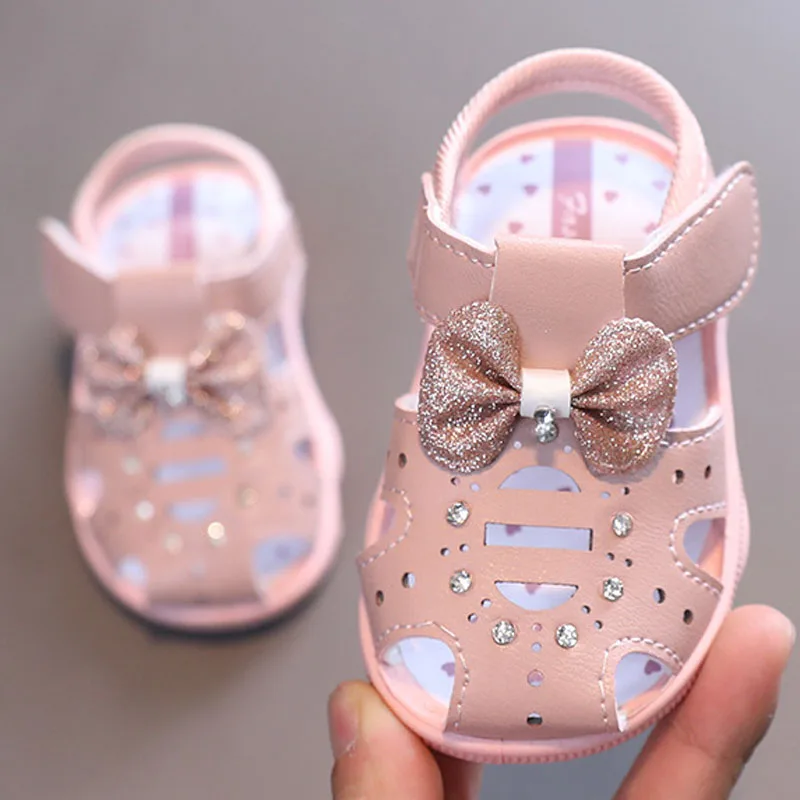 Summer Baby Shoes Girl Sandals Closed Toe Soft Bottom Kids Sandals for Girls Infant Waking Shoes Toddler Firstwalkers CSH1427