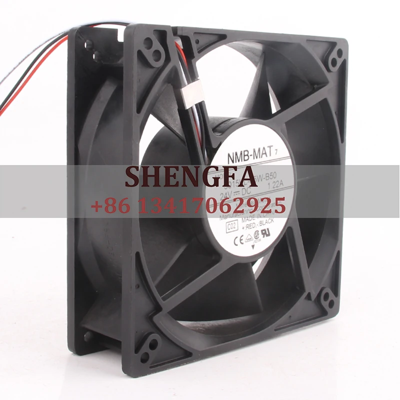 

NMB Case Fan 5015KL-05W-B50 DC24V 1.22A 12738 Large Air Volume Cooling Fan 127*127*38MM