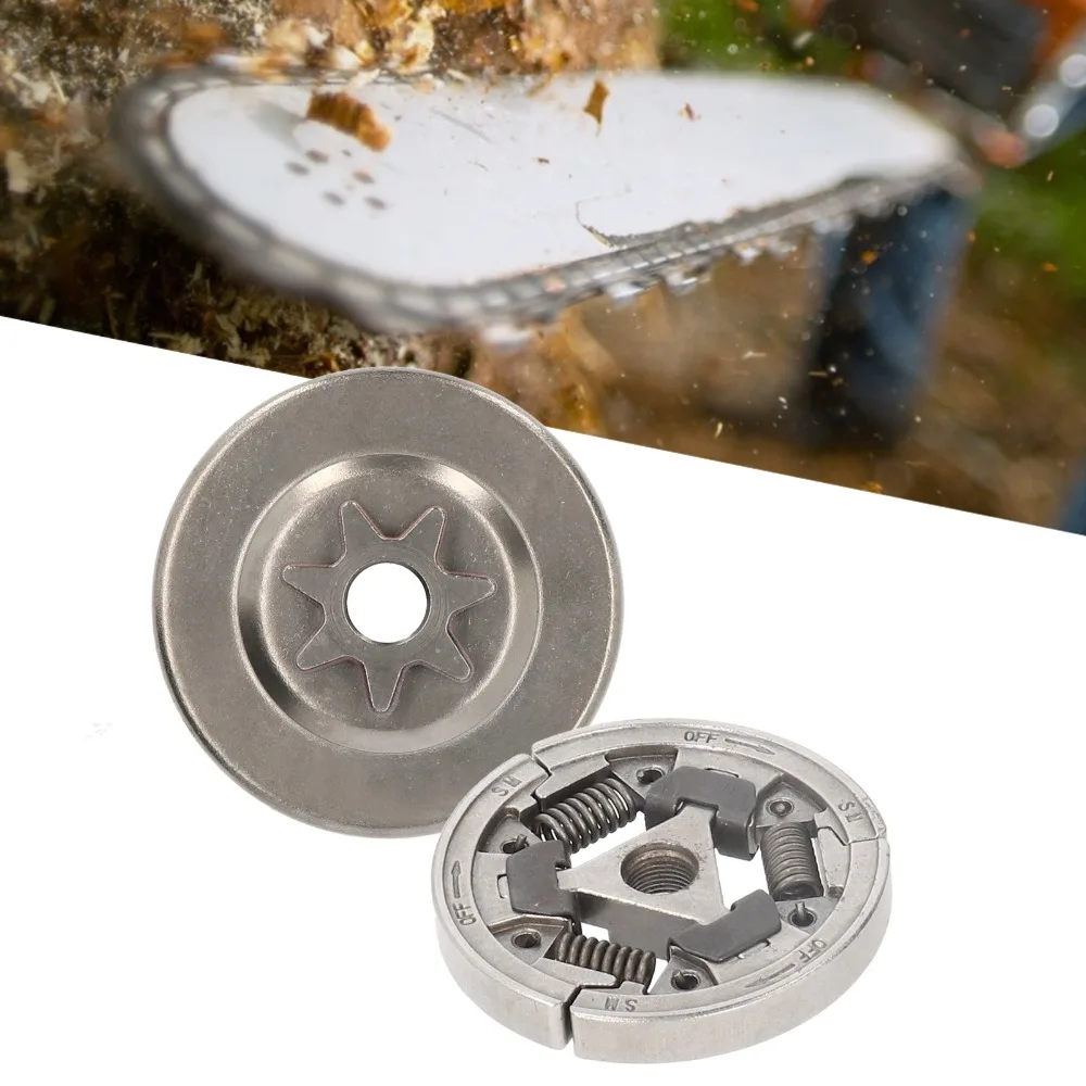 Silver Clutch Drum Sprocket Kit Iron Round Chain Drive Sprocket Kit Compact Easy to Install for Stihl MS391 MS311