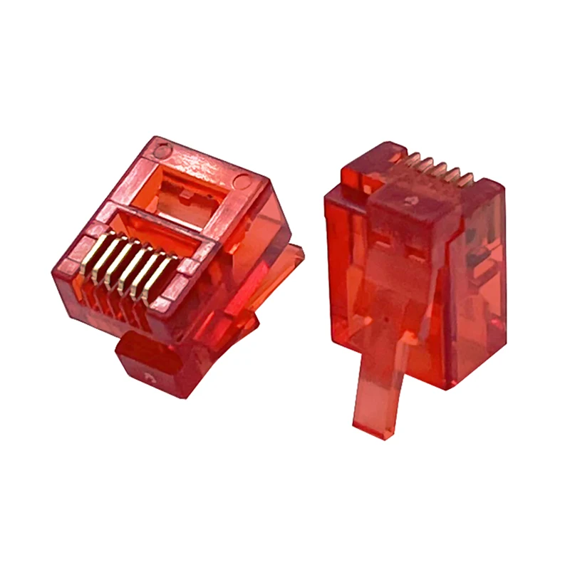 50 шт. RJ12 шестия ядра NXT Crystal Head 6P6C прозрачная правая кнопка наклонная головка LEGO EV3 специальная 50 шт. RJ12 шестия ядра NXT Crystal Head 6P6C прозрачная правая кнопка наклонная головка LEGO EV3 специальная