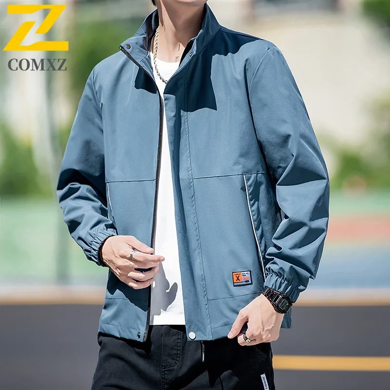 

COMXZ куртка премиум-класса, новая мужская осенняя модная куртка с отложным воротником, универсальное пальто для приключений, повседневная одежда для скалолазания, устойчивая к царапинам